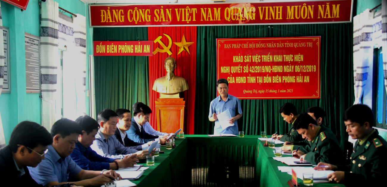 Ban Pháp chế Hội đồng nhân dân tỉnh khảo sát tại Đồn Biên phòng ...