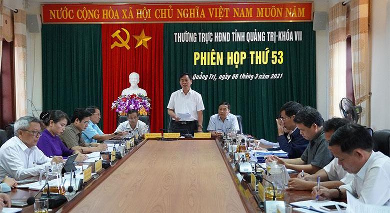 Phiên họp lần thứ 53, Thường trực HĐND tỉnh khoá VII