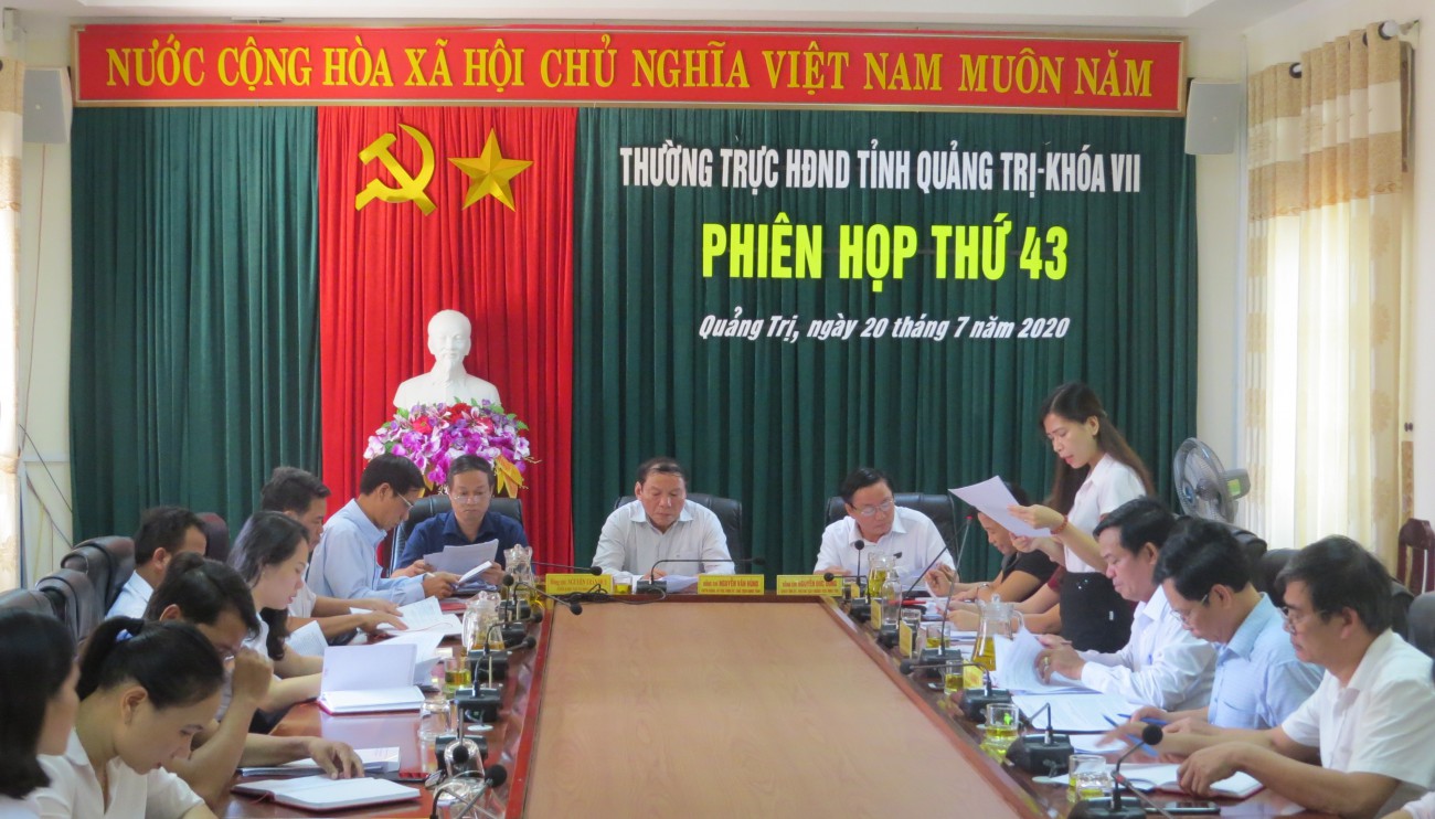 Phiên họp thứ 43, Thường trực HĐND tỉnh khóa VII