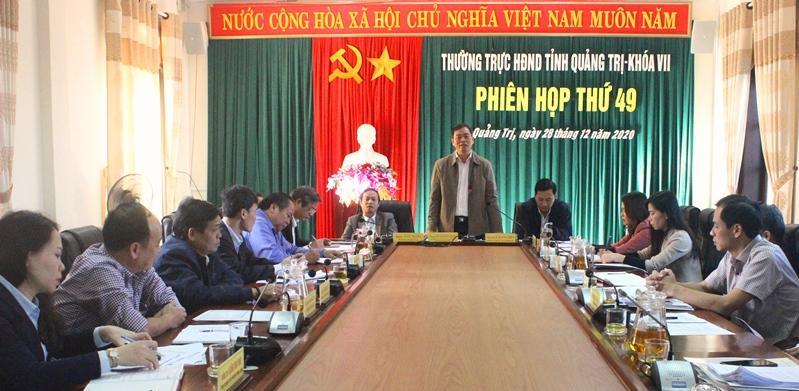 Thường trực HĐND tỉnh họp phiên thứ 49