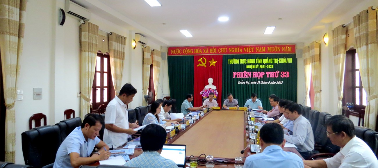 Thường trực HĐND tỉnh Quảng Trị khóa VIII tổ chức phiên họp thứ 33