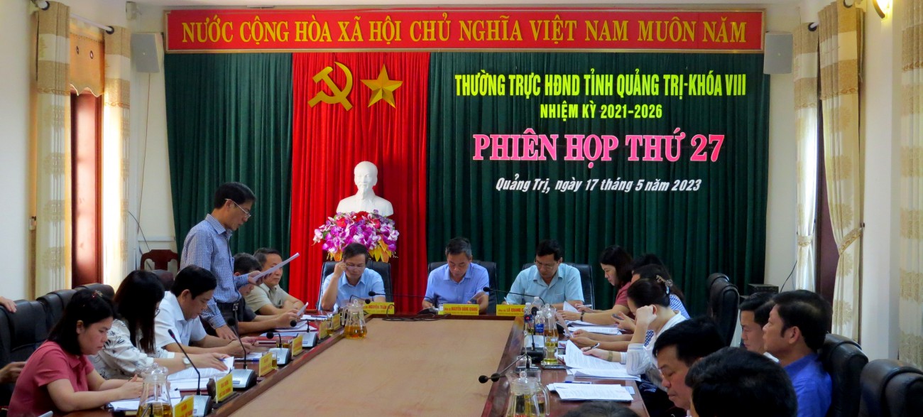 Phiên họp thứ 27 Thường trực HĐND tỉnh Quảng Trị khoá VIII