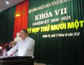 KỲ HỌP THỨ 11 HĐND TỈNH QUẢNG TRỊ KHÓA VII NHIỆM KỲ 2016-2021