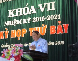 KỲ HỌP THỨ 7 HĐND TỈNH QUẢNG TRỊ KHÓA VII NHIỆM KỲ 2016-2021