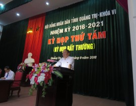 KỲ HỌP THỨ 8 HĐND TỈNH QUẢNG TRỊ KHÓA VII NHIỆM KỲ 2016-2021